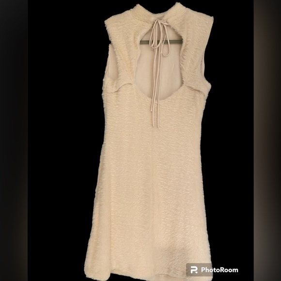 NWOT Express Cozy Knit Mock Neck
Sleeveless Open Back fuzzy above knee dress 👗 - Picture 8 of 16